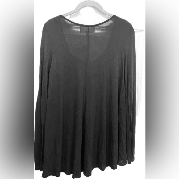 Philosophy Republic Clothing Faux Leather Insert Long Sleeve Top. Size M. Black - Picture 2 of 7